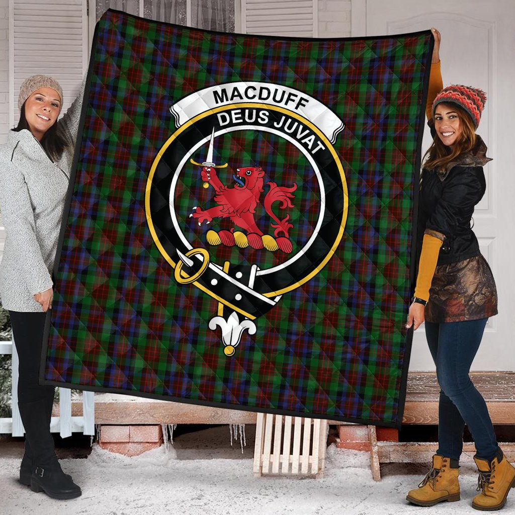 MacDuff Hunting Tartan Crest Quilt