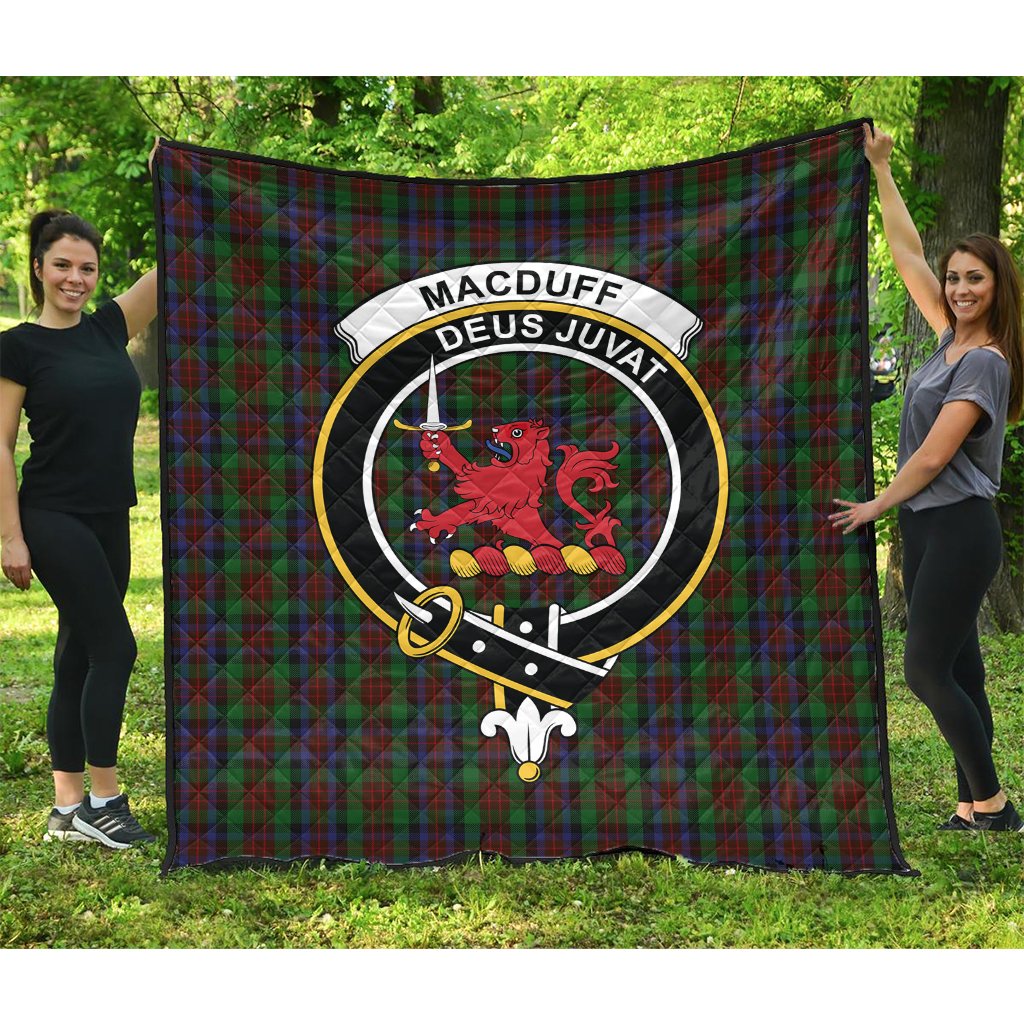 MacDuff Hunting Tartan Crest Quilt