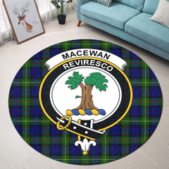 MacEwan Tartan Crest Round Rug