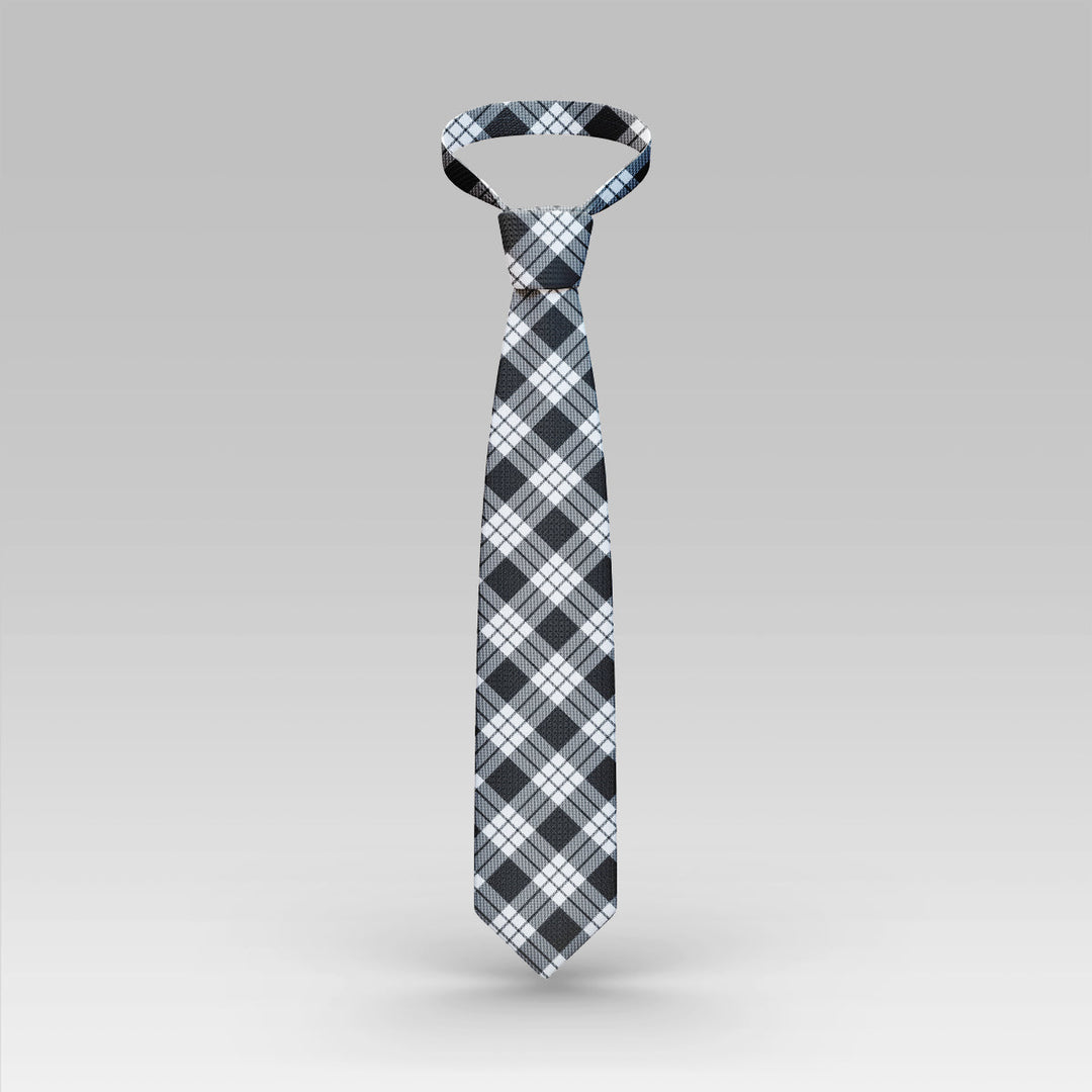 MacFarlane Black & White Tartan Classic Tie