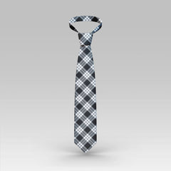 MacFarlane Black & White Tartan Classic Tie