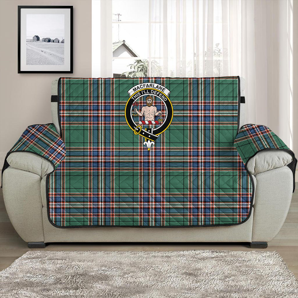 MacFarlane Black & White Ancient Tartan Crest Sofa Protector