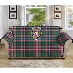 MacFarlane Black & White Tartan Crest Sofa Protector