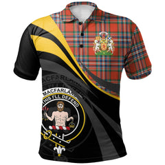 MacFarlane Ancient Tartan Polo Shirt - Royal Coat Of Arms Style