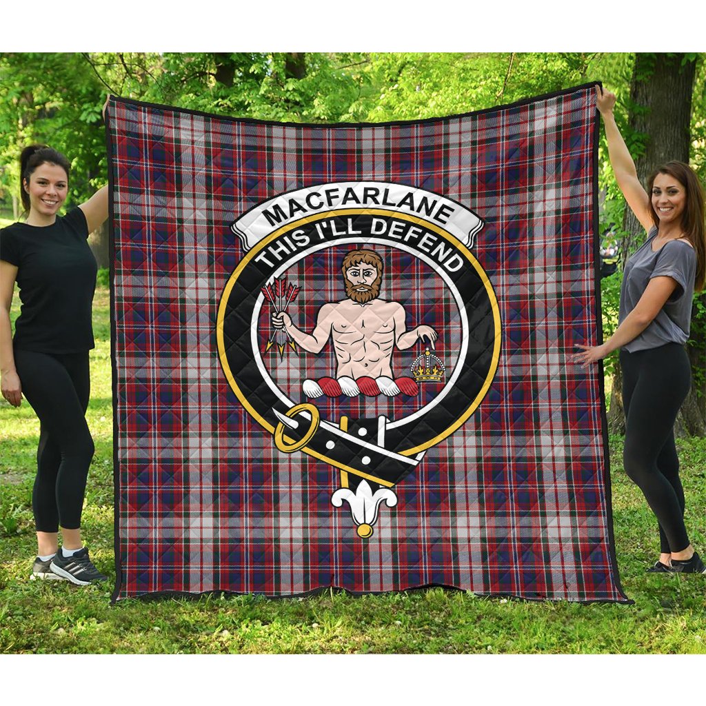 MacFarlane Dress Tartan Crest Quilt