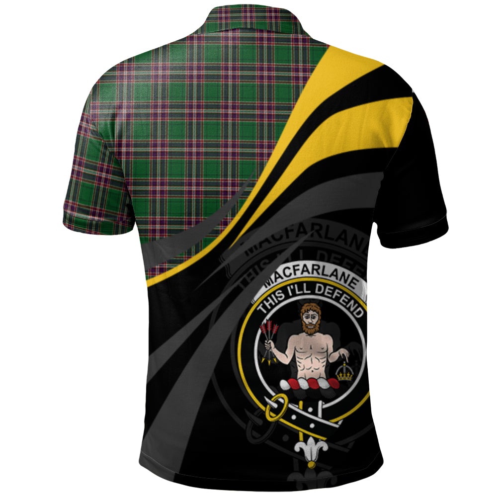 MacFarlane Hunting Tartan Polo Shirt - Royal Coat Of Arms Style