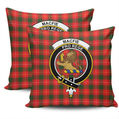 Scottish MacFie Tartan Crest Pillow Cover - Tartan Cushion Cover