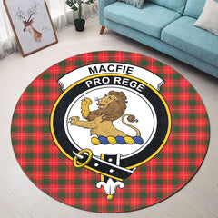 MacFie Tartan Crest Round Rug