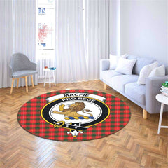 MacFie Tartan Crest Round Rug