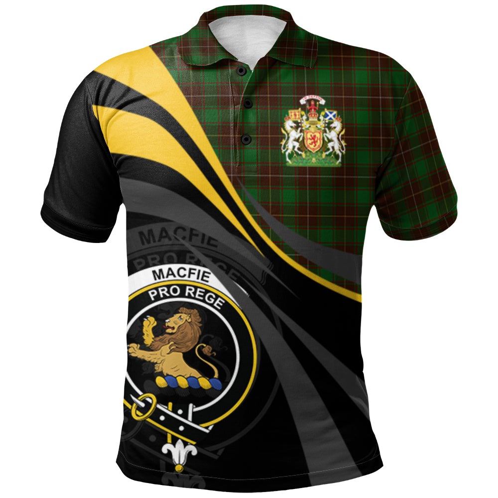 MacFie Hunting Tartan Polo Shirt - Royal Coat Of Arms Style