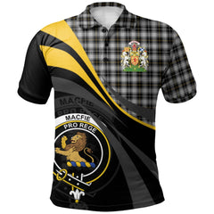 MacFie of Colonsay Dress Tartan Polo Shirt - Royal Coat Of Arms Style