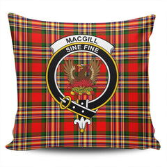 Scottish MacGill Modern Tartan Crest Pillow Cover - Tartan Cushion Cover
