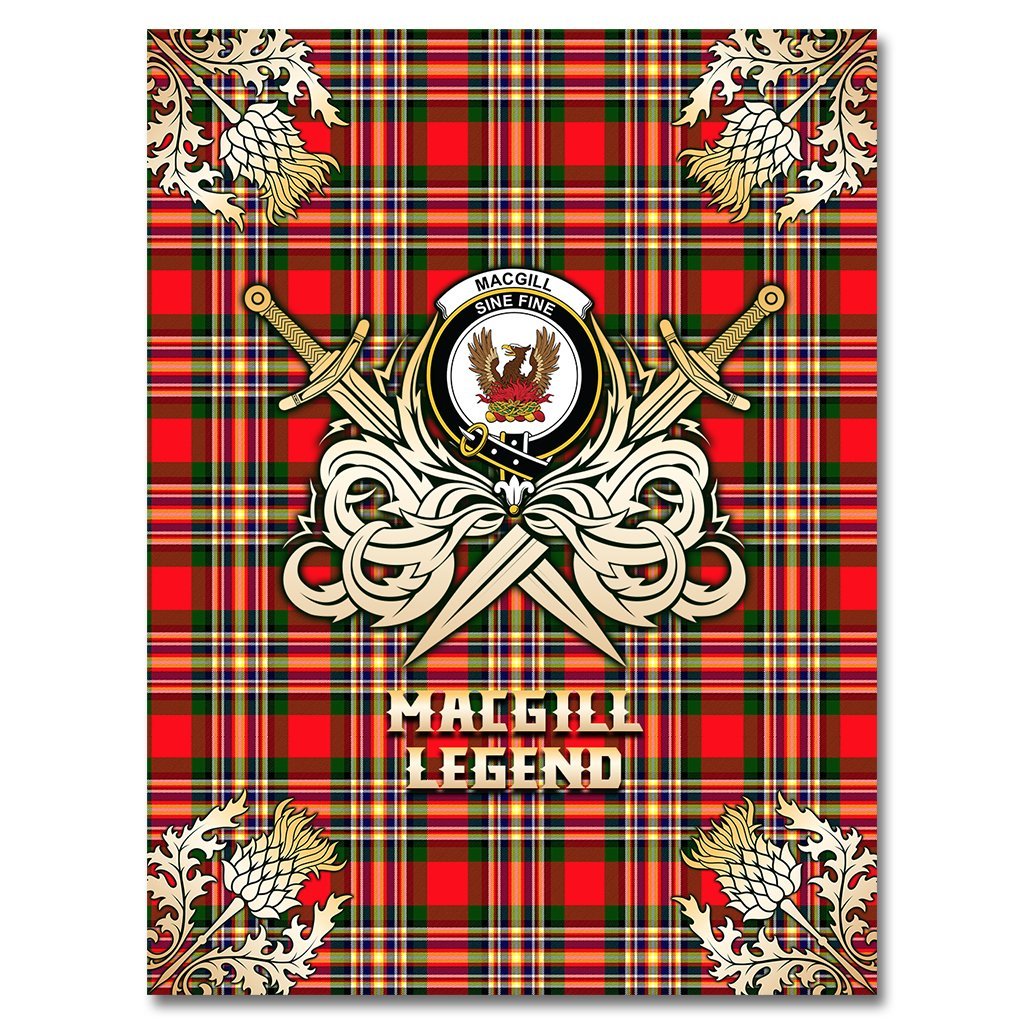 MacGill Modern Tartan Gold Courage Symbol Blanket