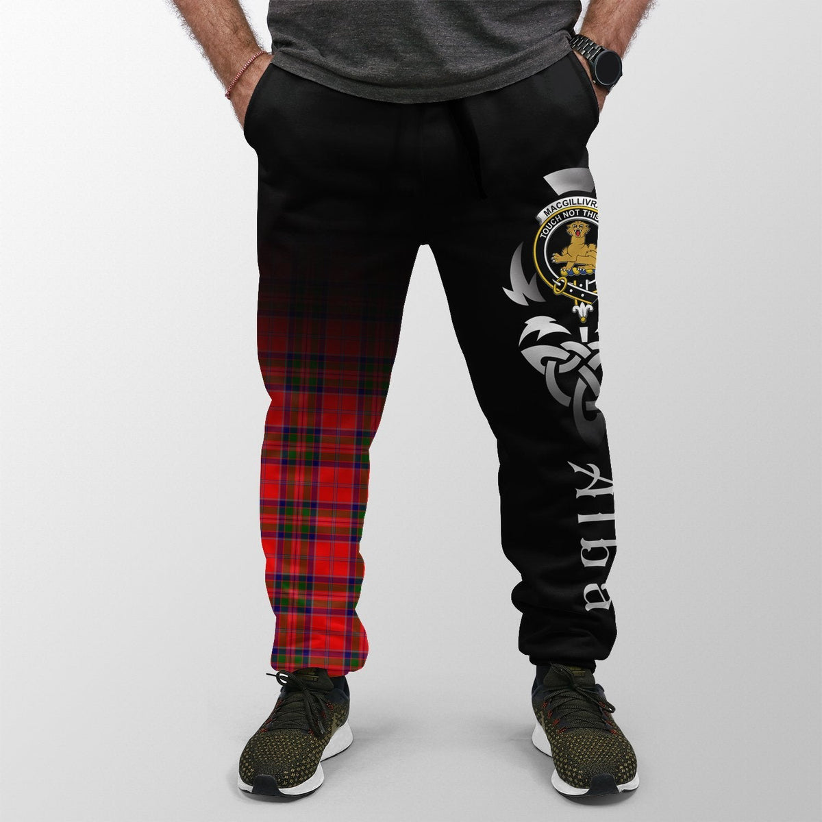 MacGillivray Modern Tartan Crest Jogger Sweatpants - Alba Celtic Style