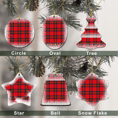 MacGillivray Tartan Christmas Ceramic Ornament - Snow Style