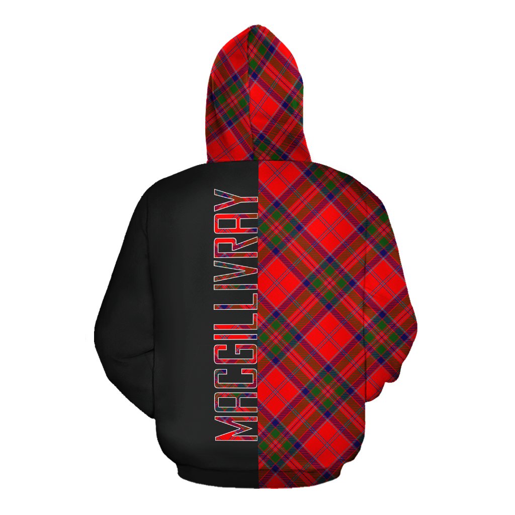 MacGillivray Modern Tartan Hoodie Half of Me - Cross Style