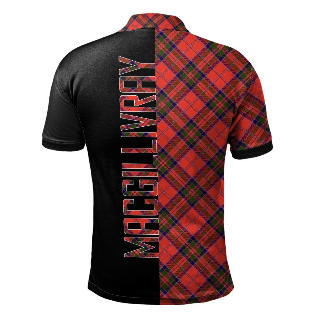 MacGillivray Modern Tartan Polo Shirt Half of Me - Cross Style