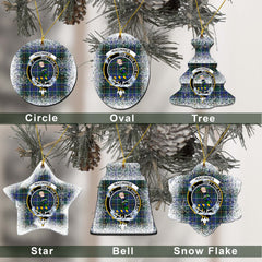 MacInnes Tartan Christmas Ceramic Ornament - Snow Style