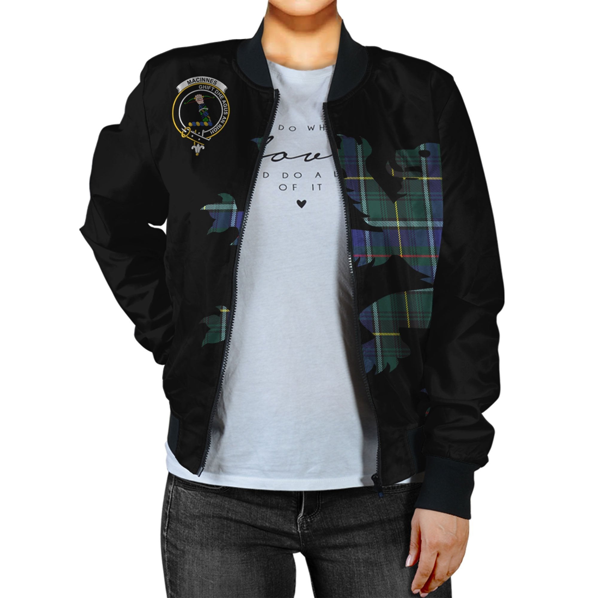 MacInnes Tartan Bomber Jacket Lion & Thistle