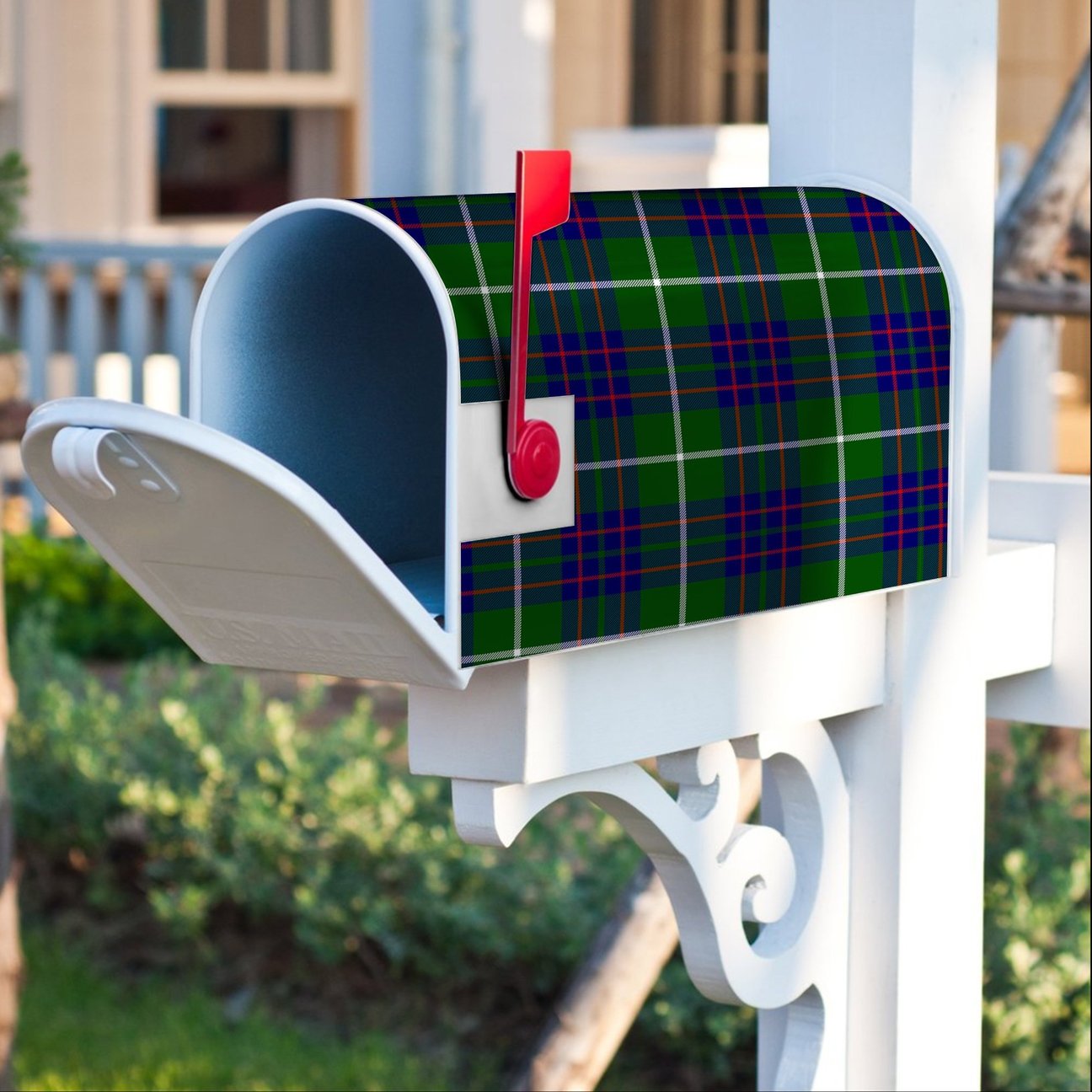 MacIntyre Hunting Modern Tartan Crest Mailbox