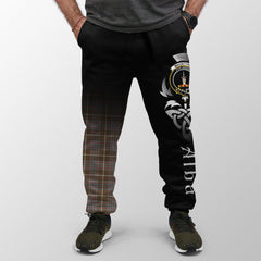 MacIntyre Hunting Weathered Tartan Crest Jogger Sweatpants - Alba Celtic Style