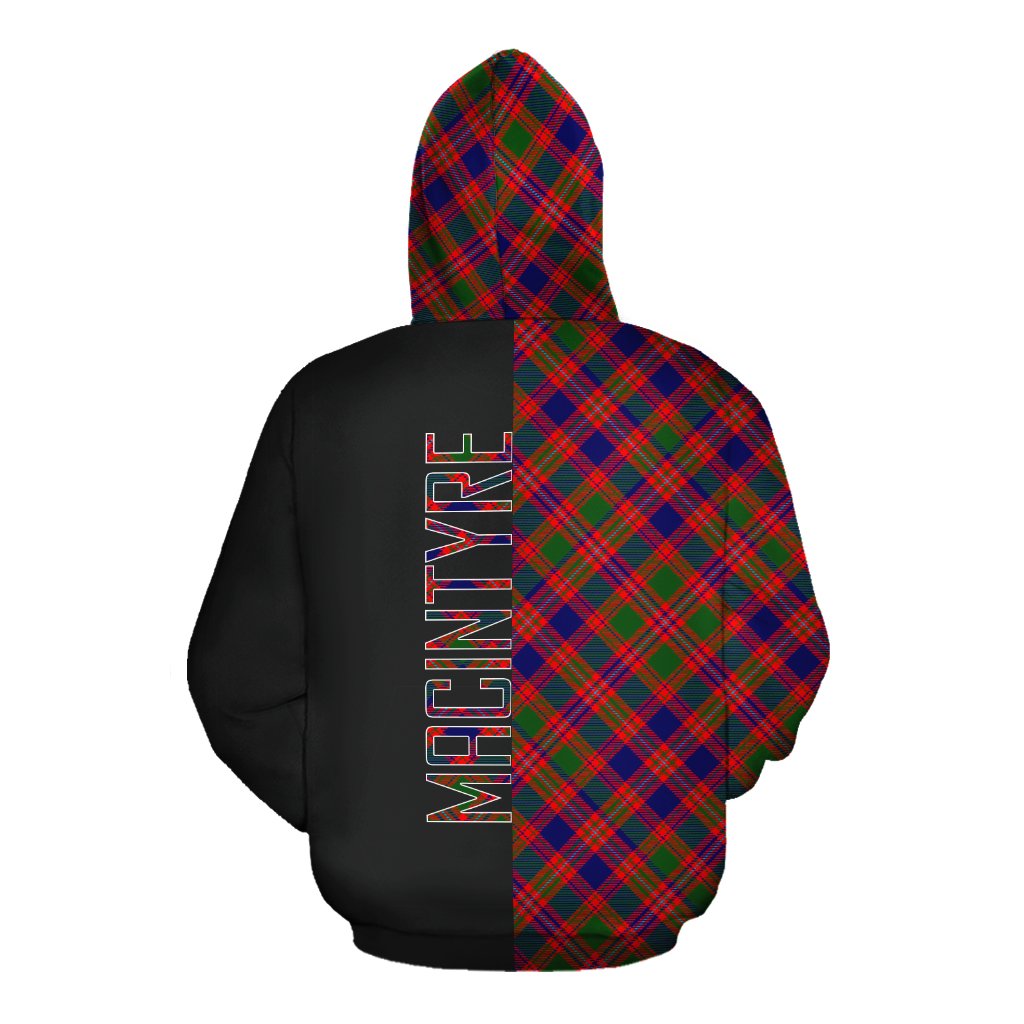 MacIntyre Modern Tartan Hoodie Half of Me - Cross Style