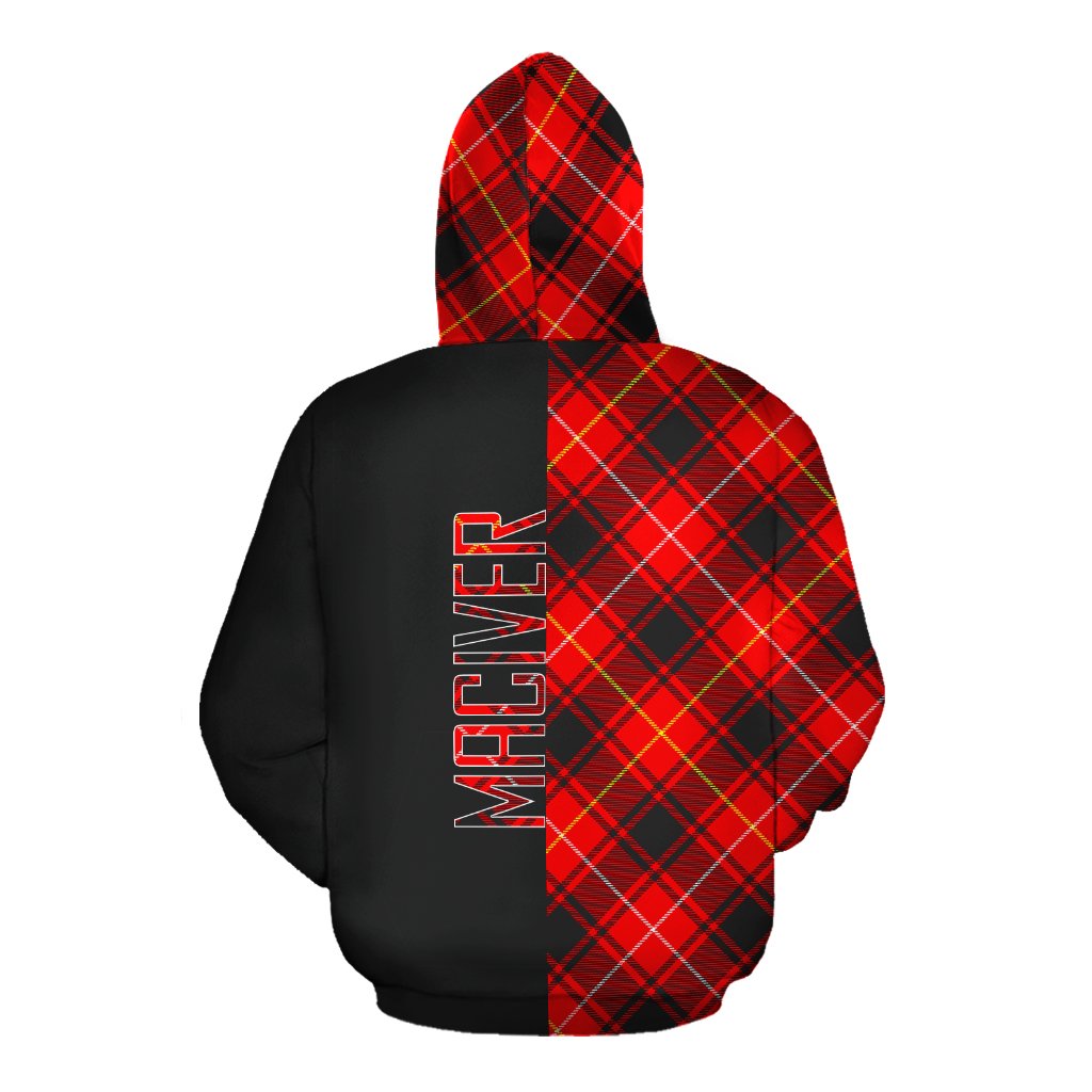 MacIver Modern Tartan Hoodie Half of Me - Cross Style