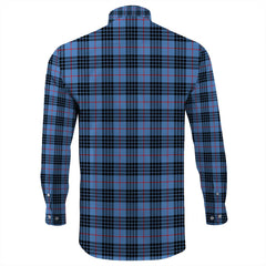 MacKay Blue Tartan Long Sleeve Button Shirt