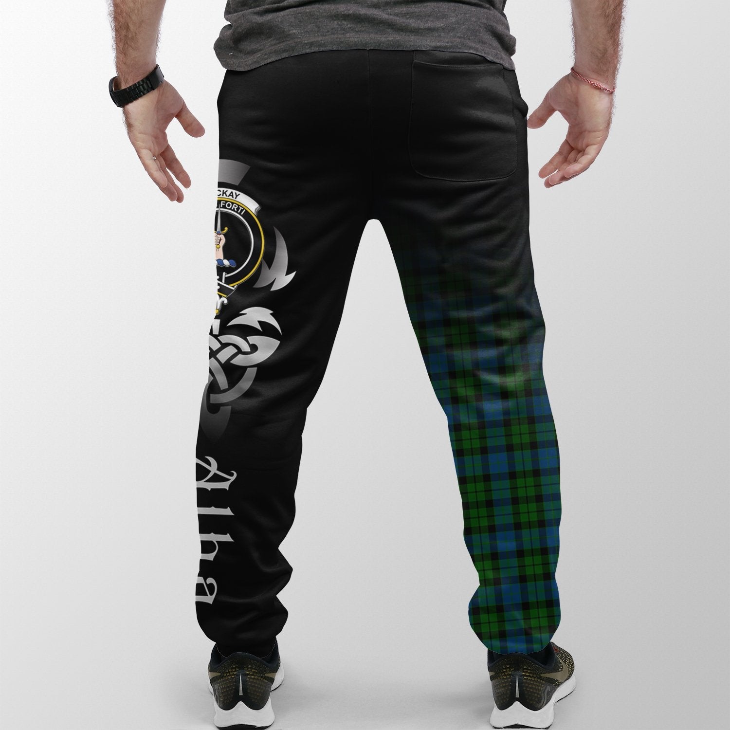 MacKay Modern Tartan Crest Jogger Sweatpants - Alba Celtic Style