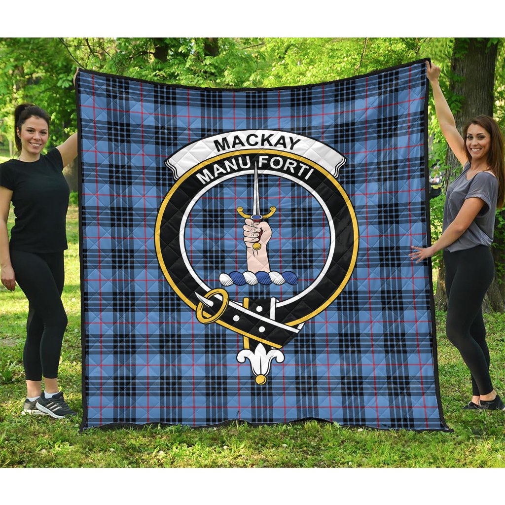 MacKay Blue Tartan Crest Quilt