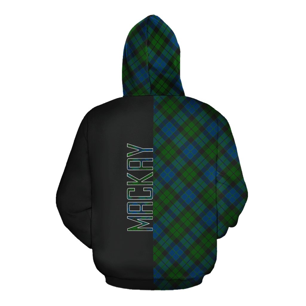 MacKay Modern Tartan Hoodie Half of Me - Cross Style