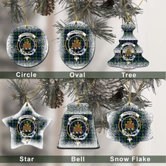 MacKenzie Tartan Christmas Ceramic Ornament - Snow Style