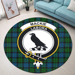 MacKie Tartan Crest Round Rug