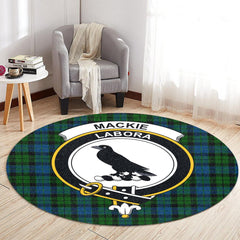 MacKie Tartan Crest Round Rug