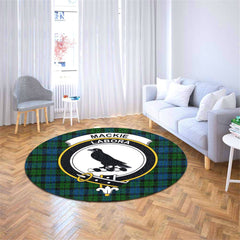 MacKie Tartan Crest Round Rug