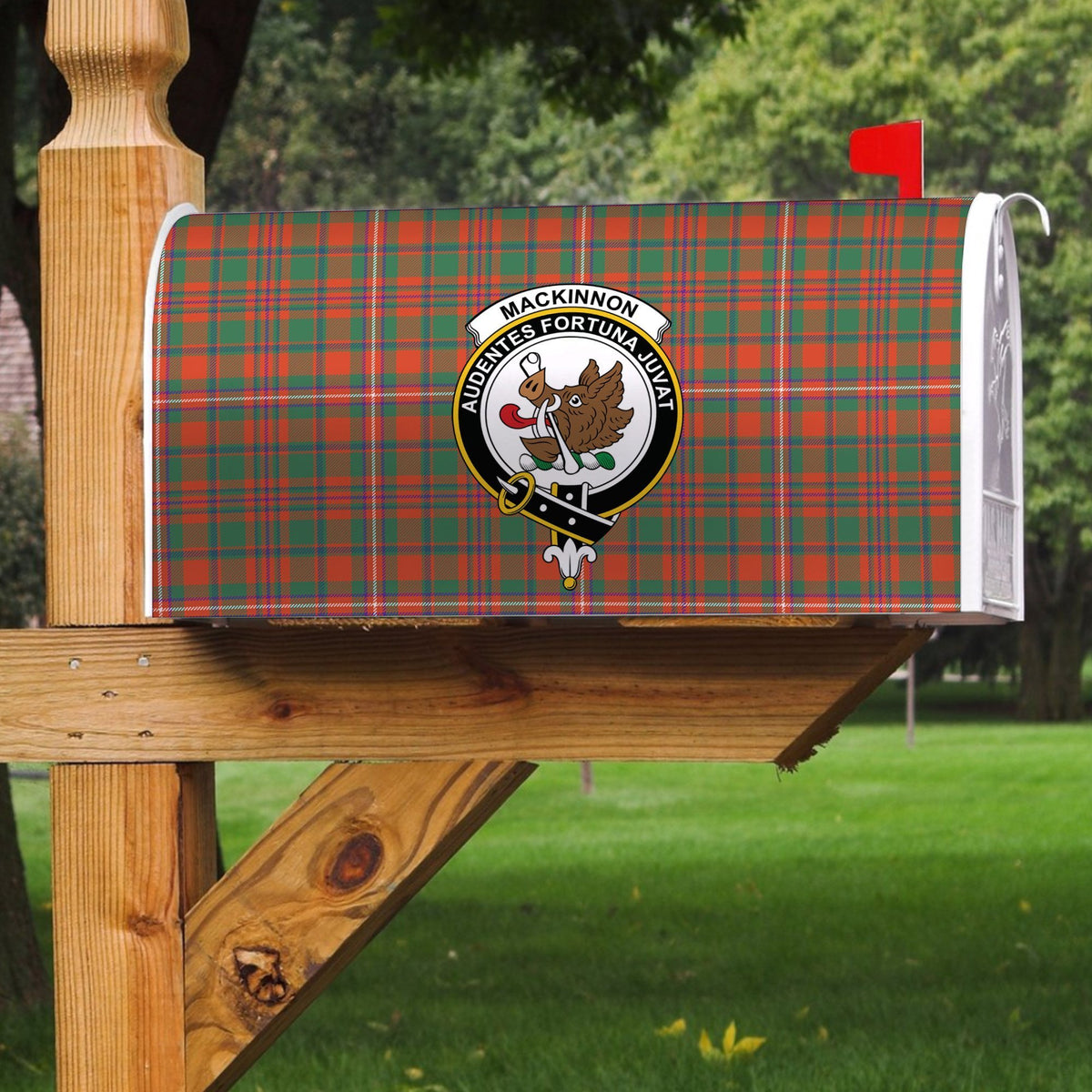 MacKinnon Ancient Tartan Crest Mailbox