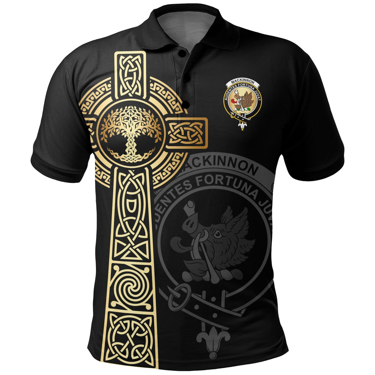 MacKinnon Clan Unisex Polo Shirt - Celtic Tree Of Life