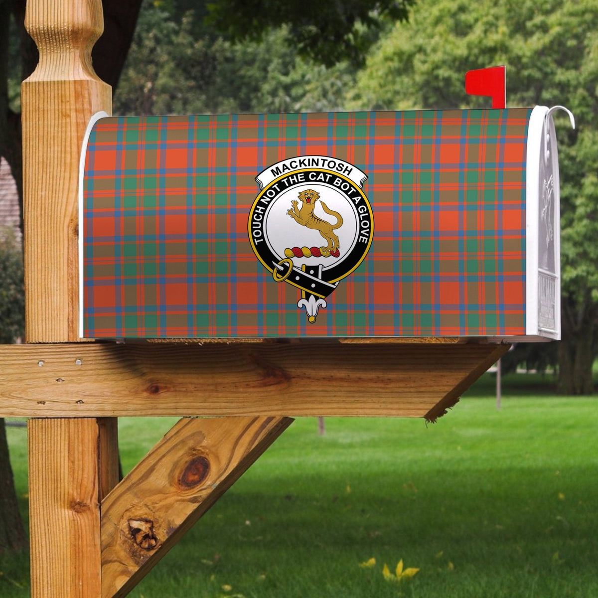 MacKintosh Ancient Tartan Crest Mailbox