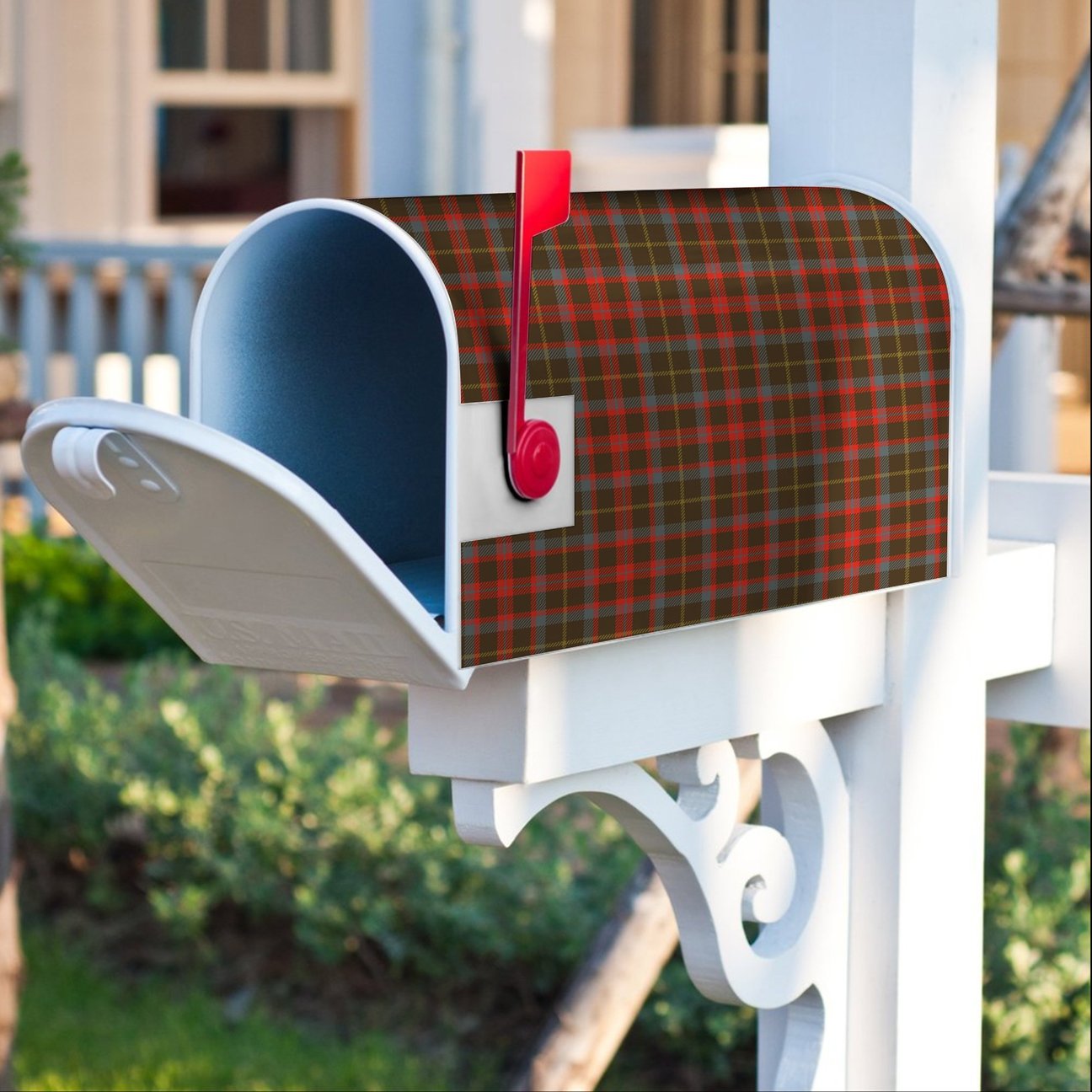 MacKintosh Hunting Weathered Tartan Crest Mailbox