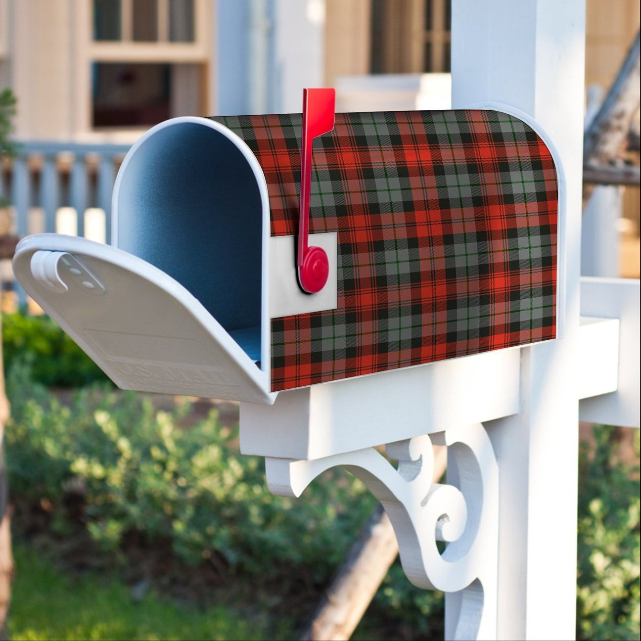 MacLachlan Weathered Tartan Crest Mailbox