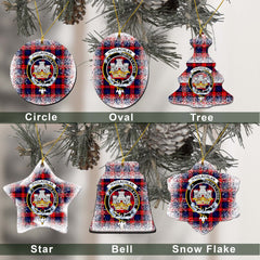 MacLachlan Tartan Christmas Ceramic Ornament - Snow Style