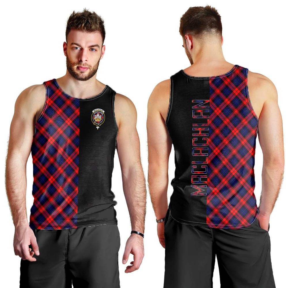 MacLachlan Modern Tartan Crest Men's Tank Top - Cross Style