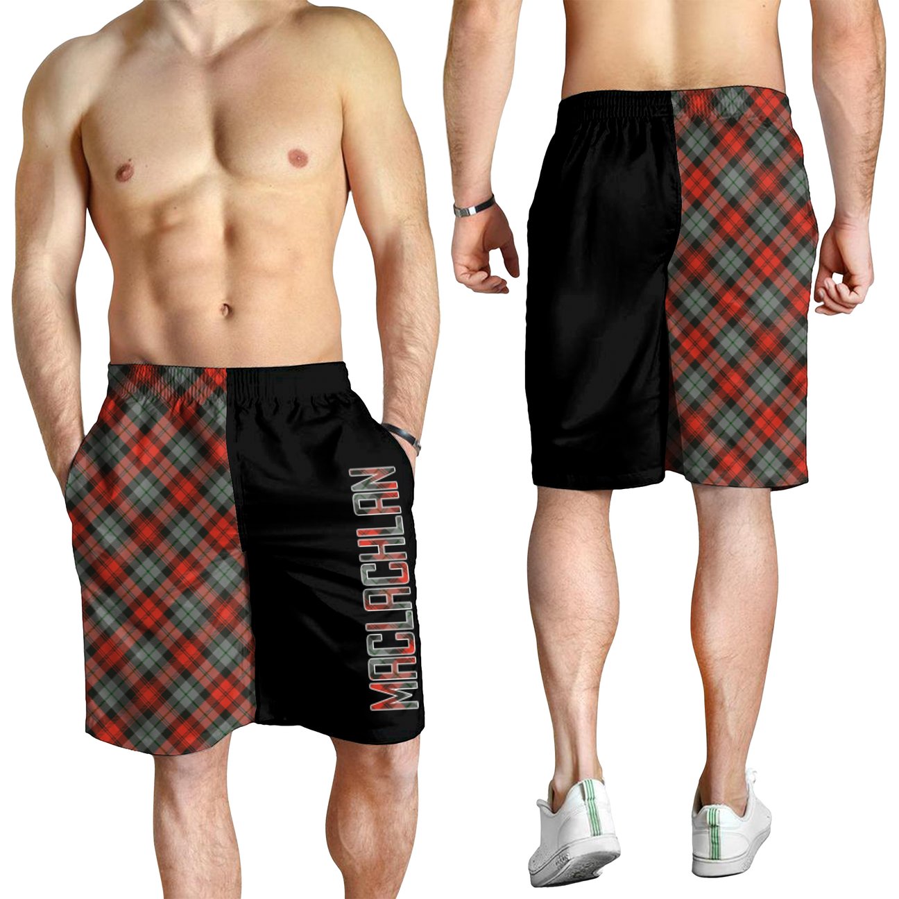 MacLachlan Weathered Tartan Crest Men's Short - Cross Style