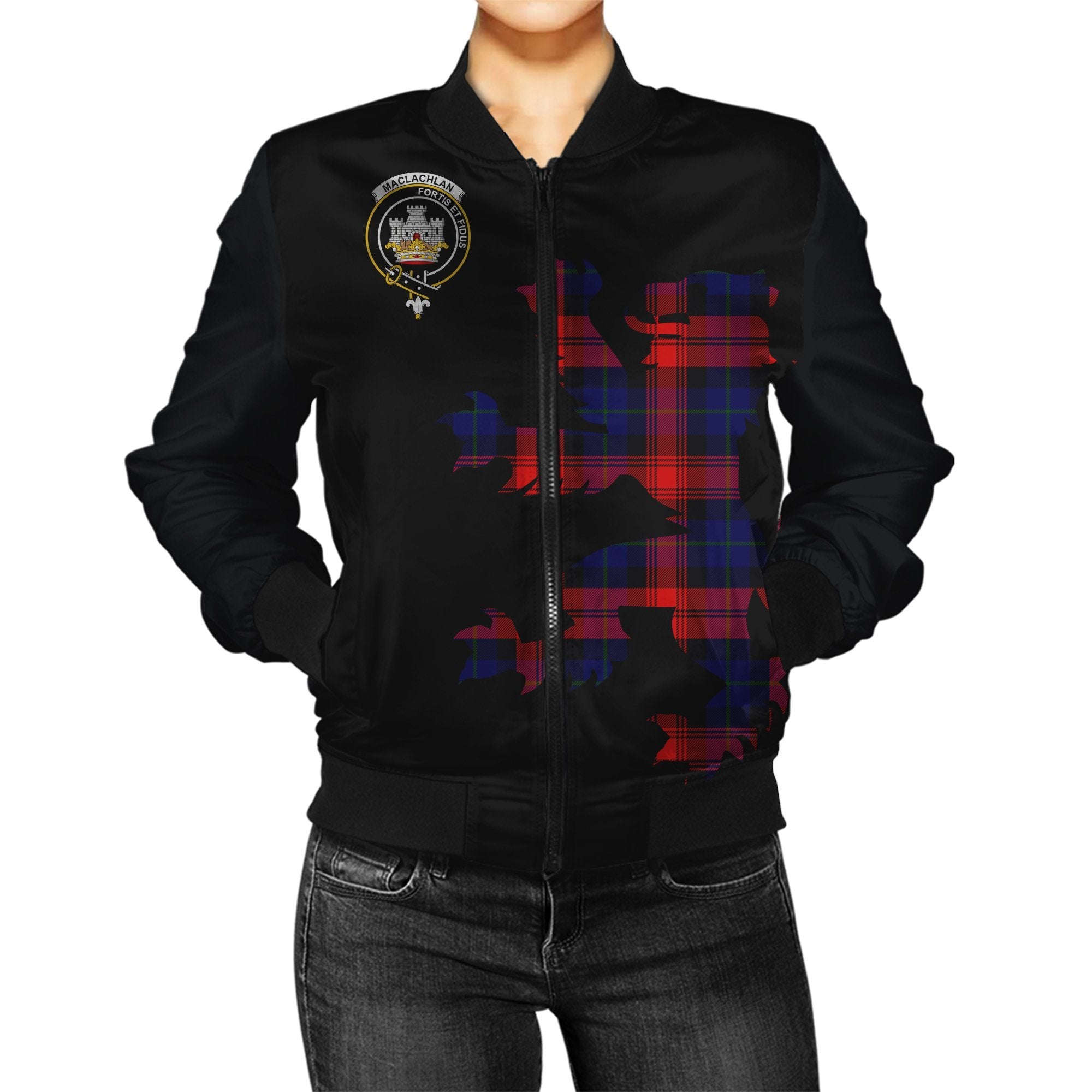 MacLachlan Tartan Bomber Jacket Lion & Thistle