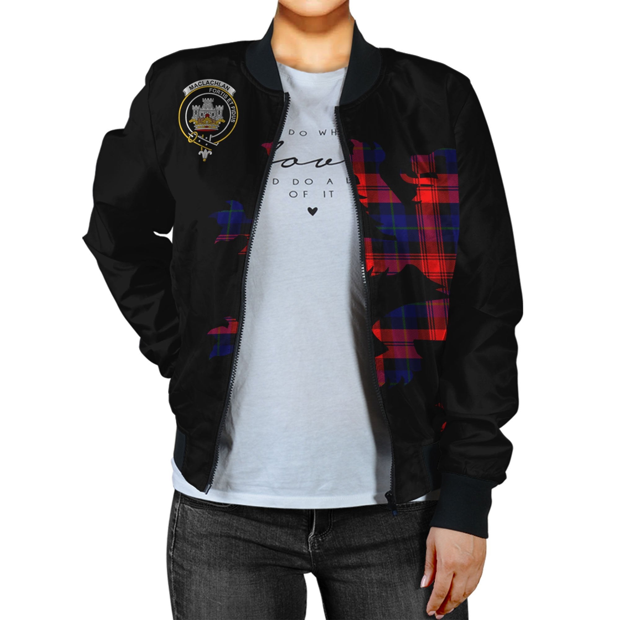 MacLachlan Tartan Bomber Jacket Lion & Thistle