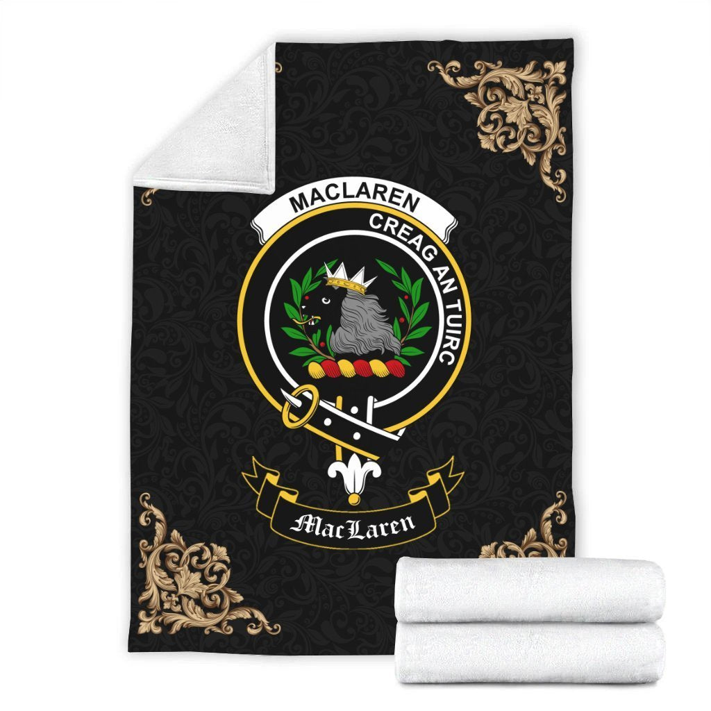 MacLaren Crest Tartan Premium Blanket Black