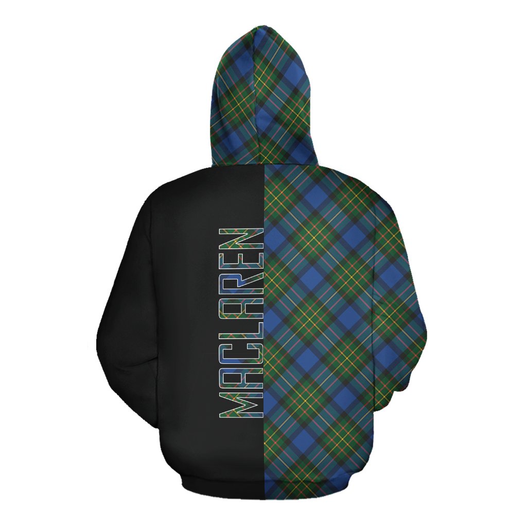 MacLaren Ancient Tartan Hoodie Half of Me - Cross Style