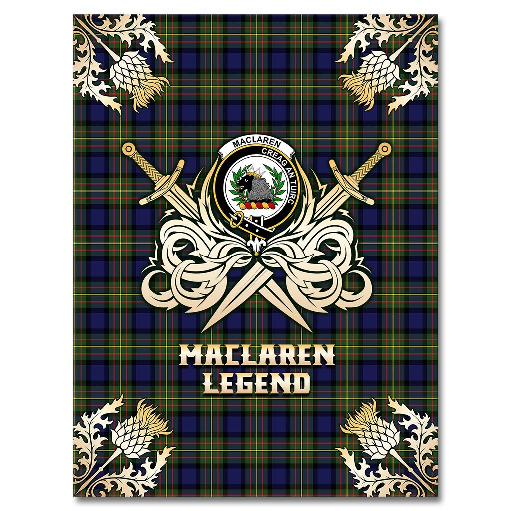 MacLaren Modern Tartan Gold Courage Symbol Blanket