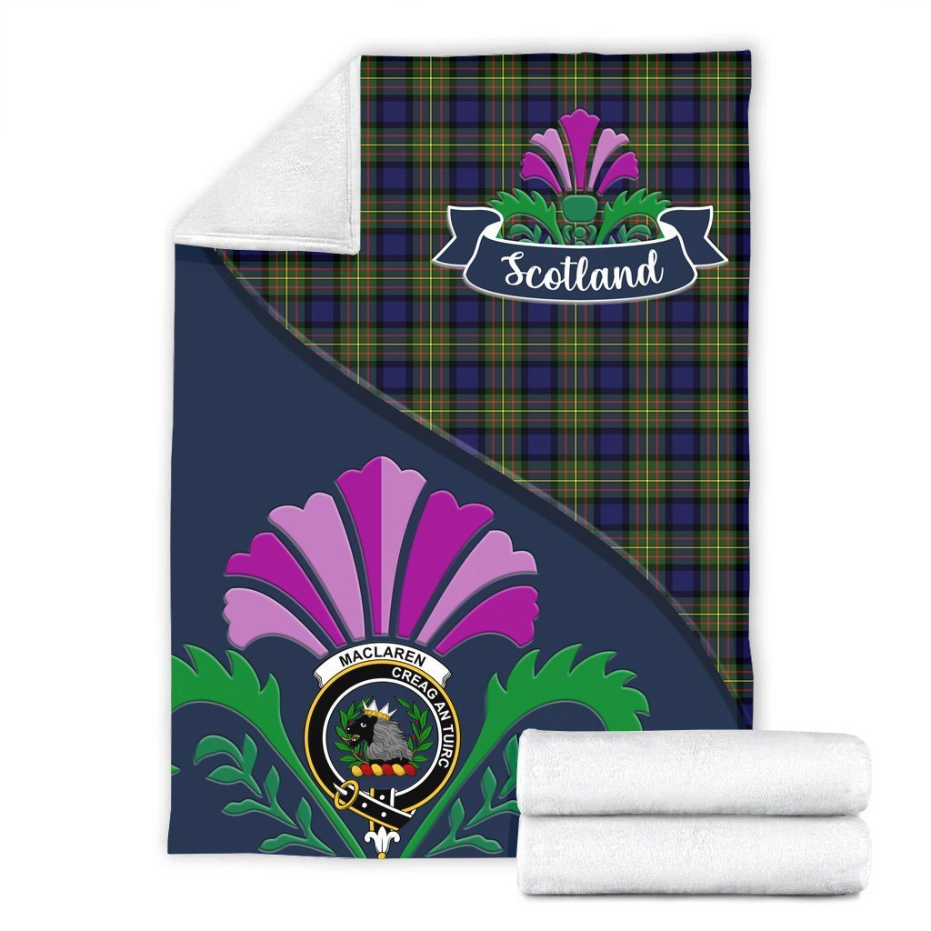 MacLaren Tartan Crest Premium Blanket - Thistle Style