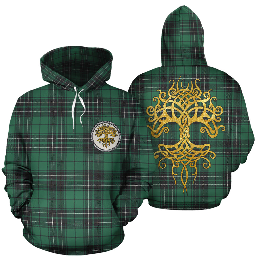 MacLean Hunting Ancient Tartan Hoodie - Tree Of Life